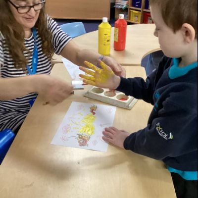 Hand print Dragons